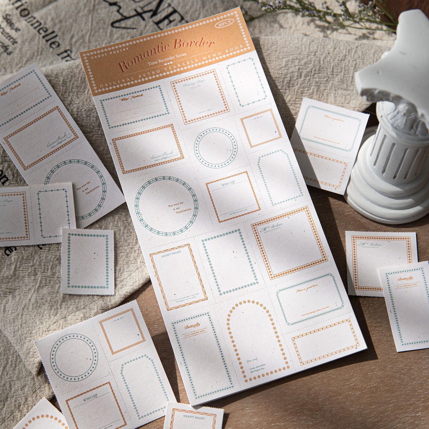 30PCS Vintage Peelable Label Book
