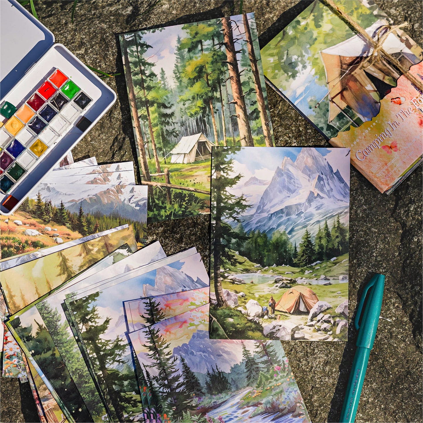 30PCS Nature Theme Scrapbook Paper