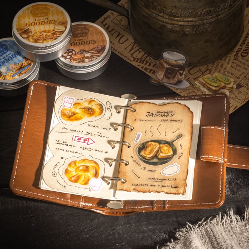 A jar of food Stickers-100PCS