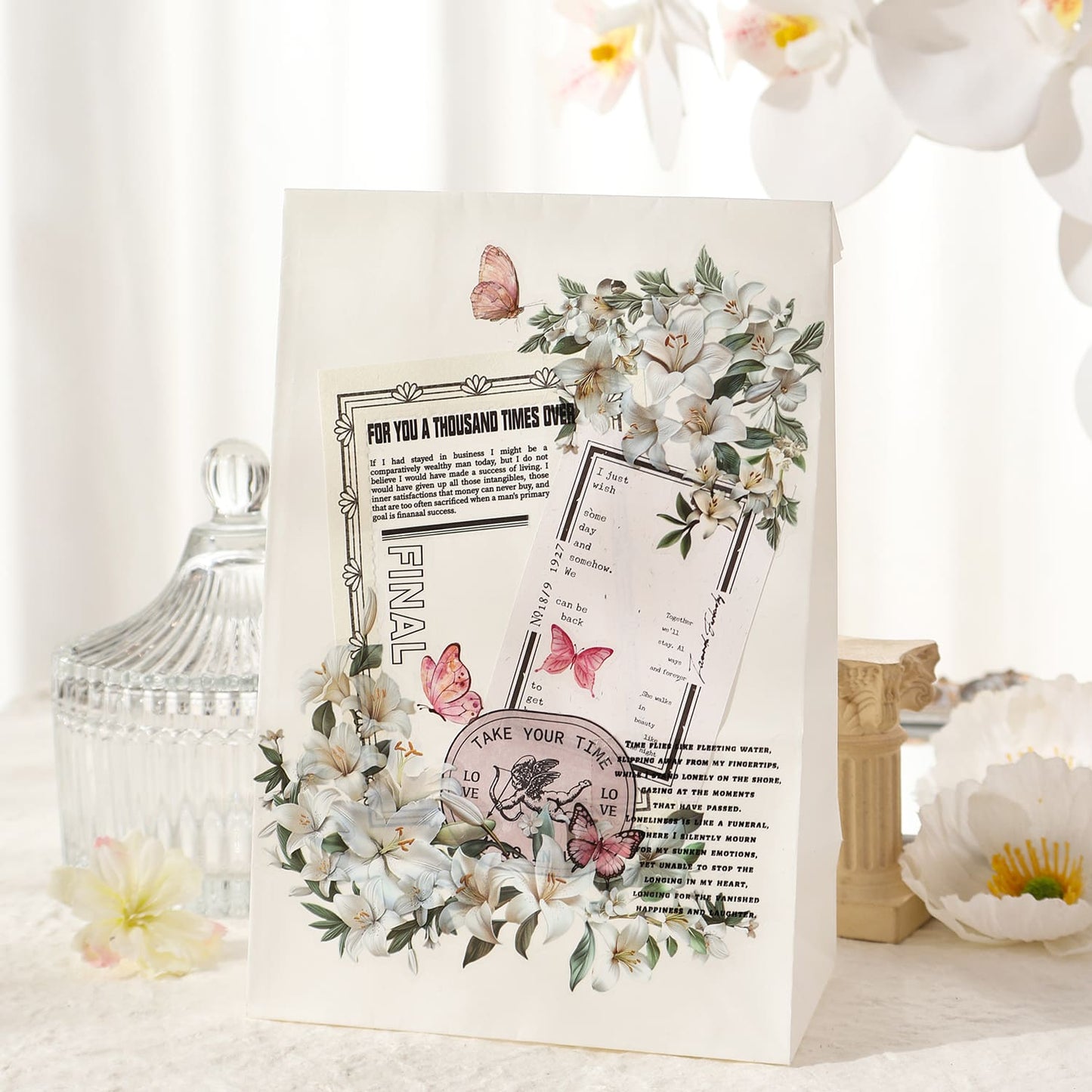 Vintage Floral PET Stickers