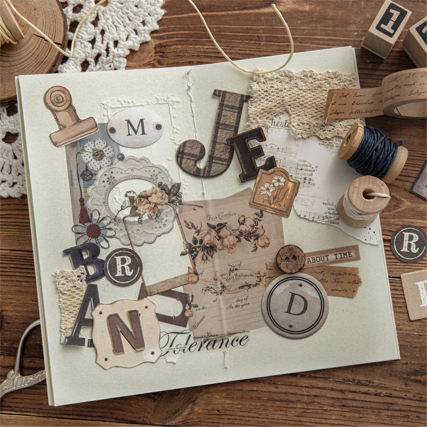 Vintage Alphabet Sticker Pack