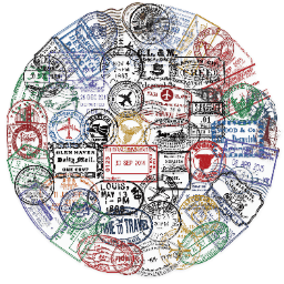 60PCS Vintage Postage Stamps Stickers