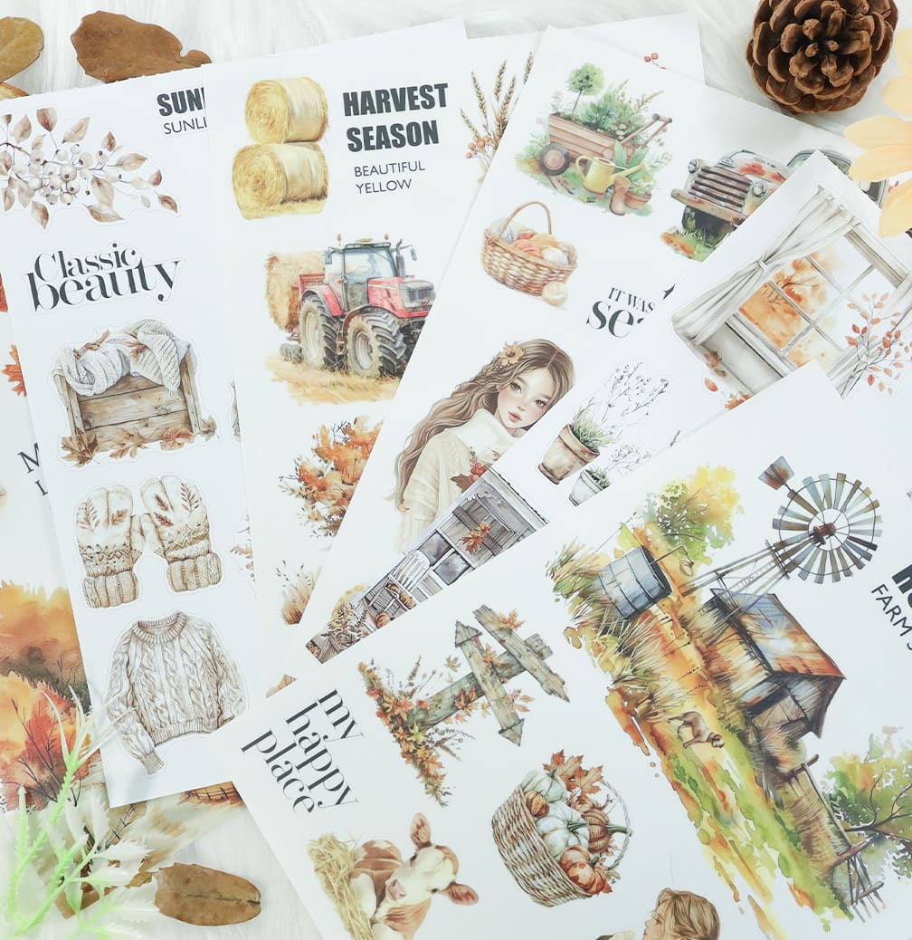 Autumn-Themed Sticker Book