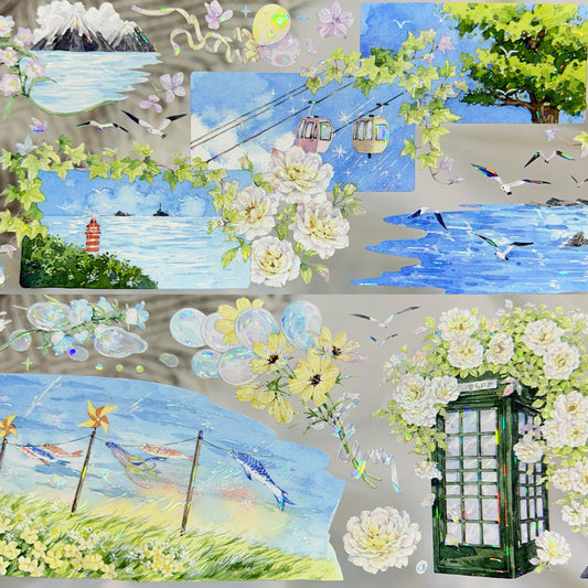 7cm*125cm Coastal Series One Cycle PET Tape