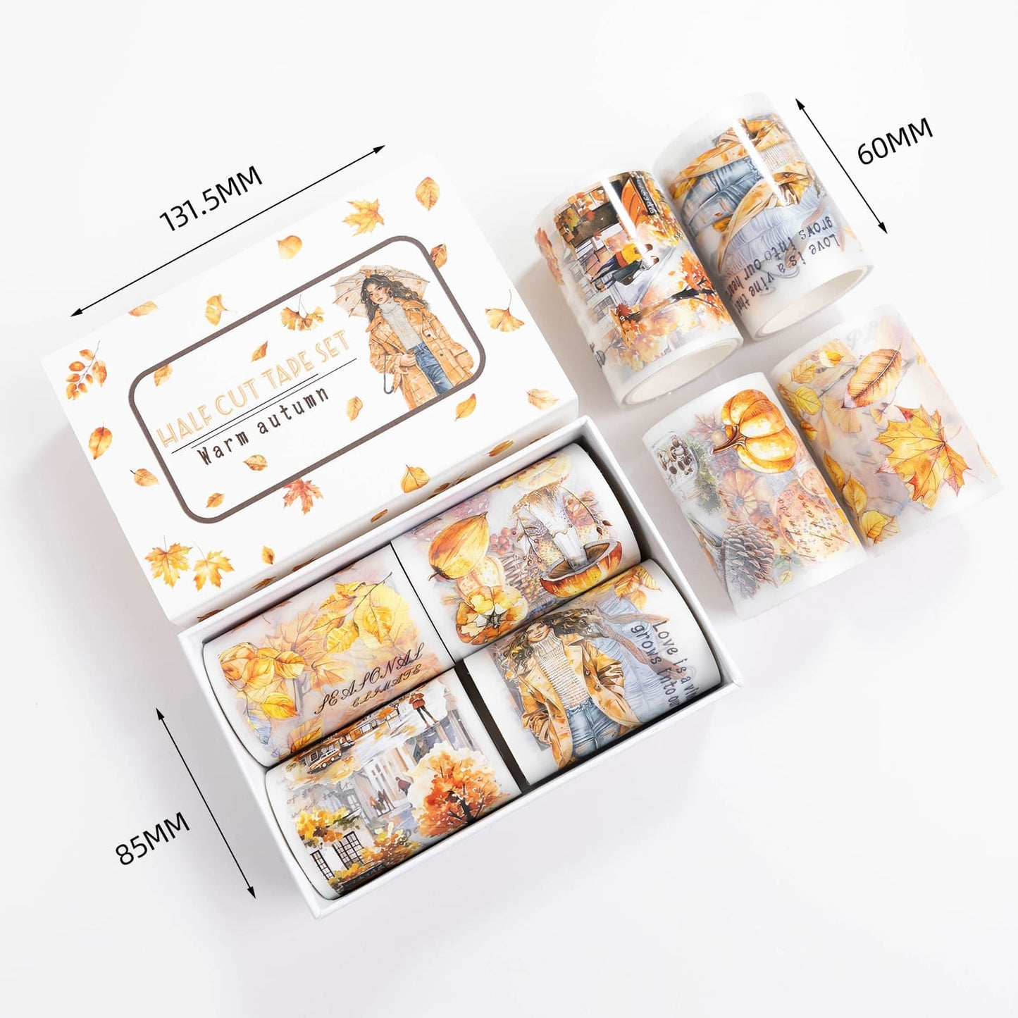 4PCS Autumn Series PET Tape-2