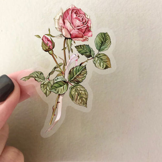 50PCS Pink Floral Sticker Pack