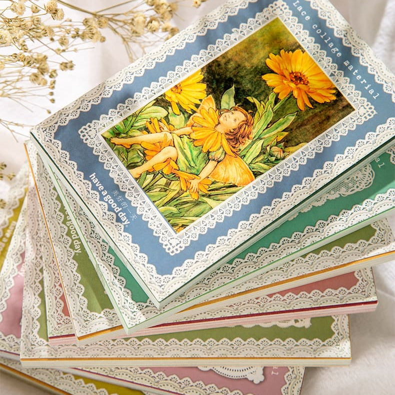 50PCS Lace Series Scrapbook Paper