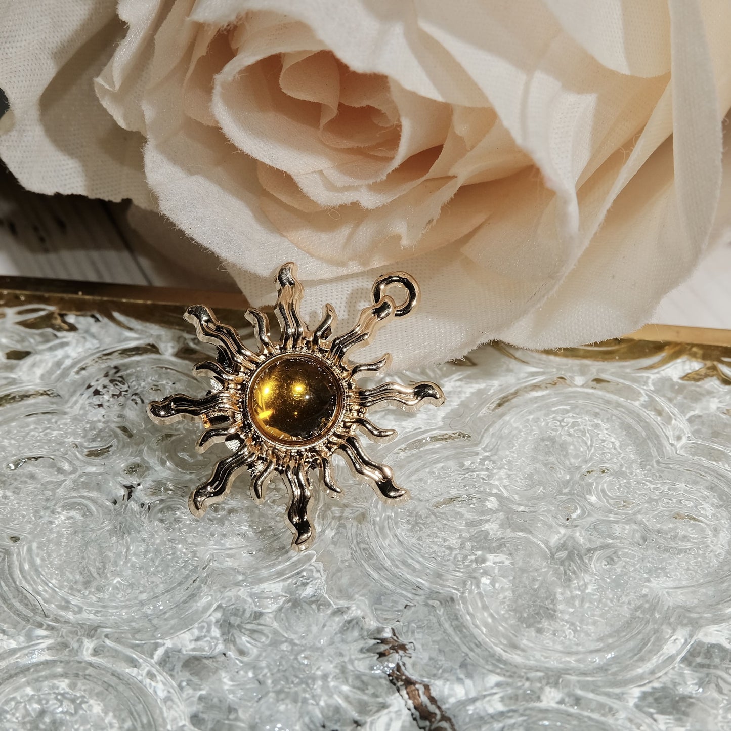 Junk Journal Baroque Sun Pendant Accessory