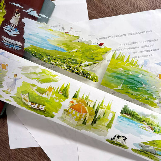 7cm*104cm Pastoral Style One Cycle Tape(Die-Cutting)