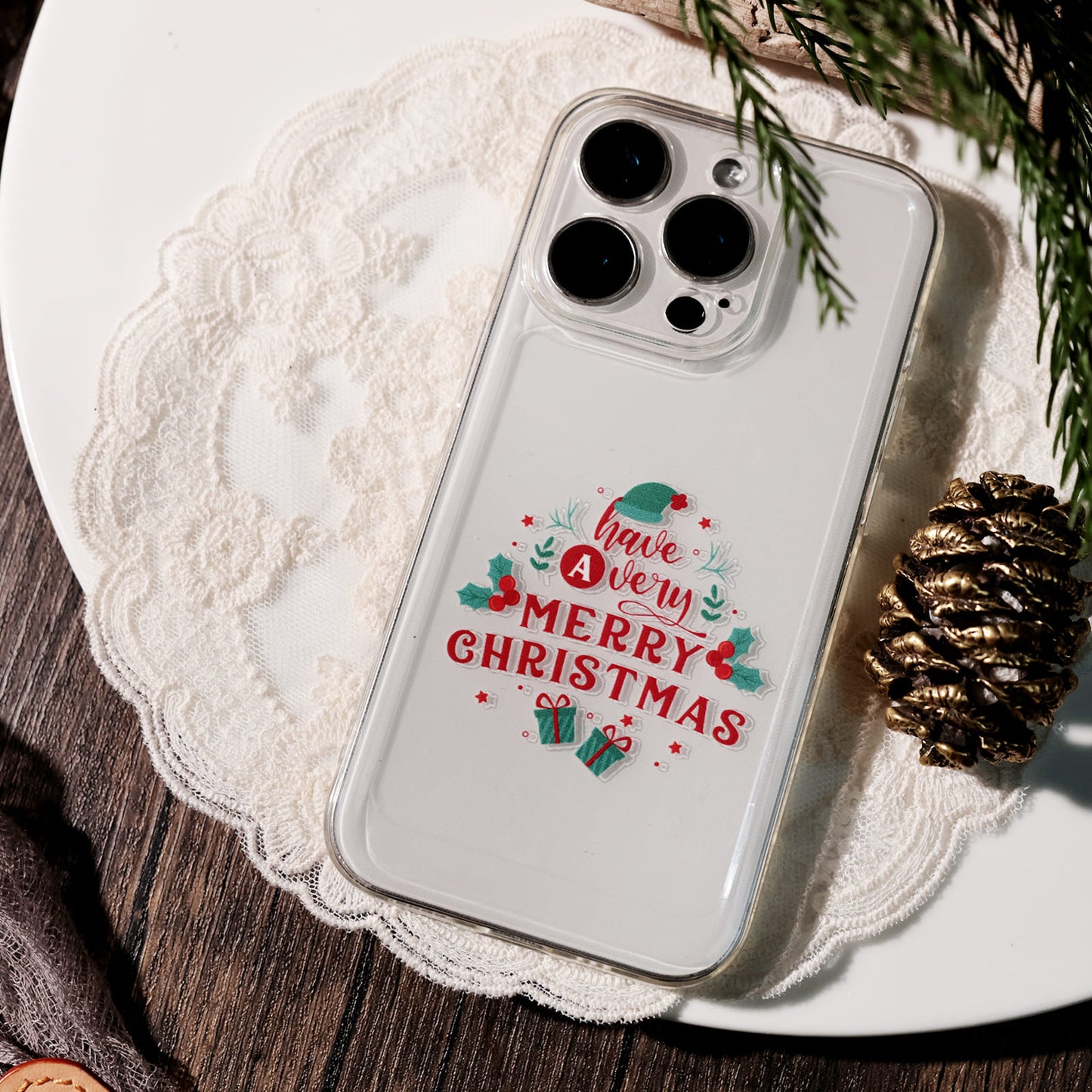 2PCS Christmas Phrase Transfer Stickers