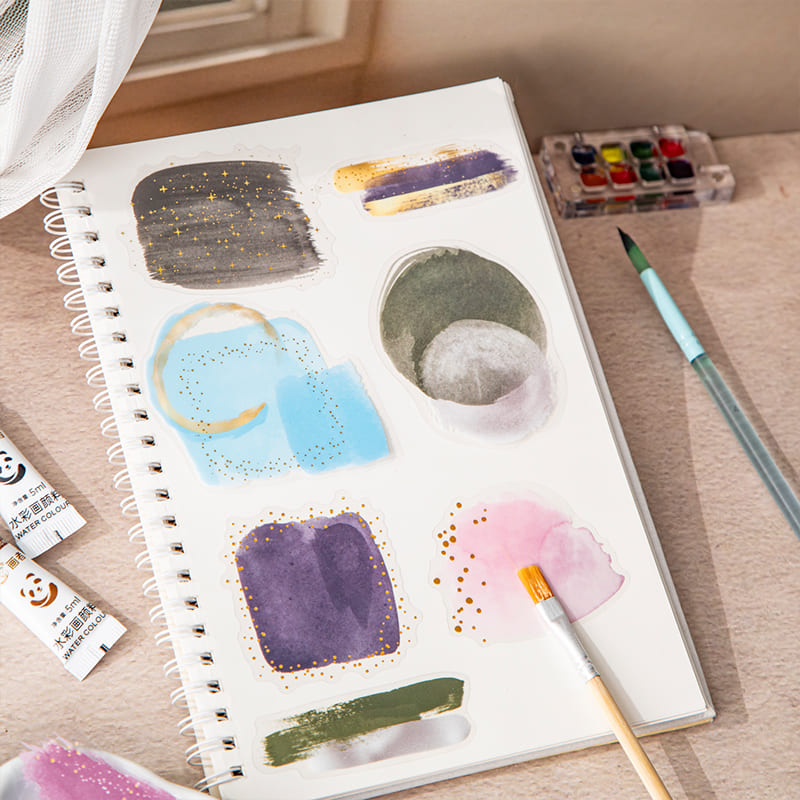 Watercolor Bleed PET Sticker