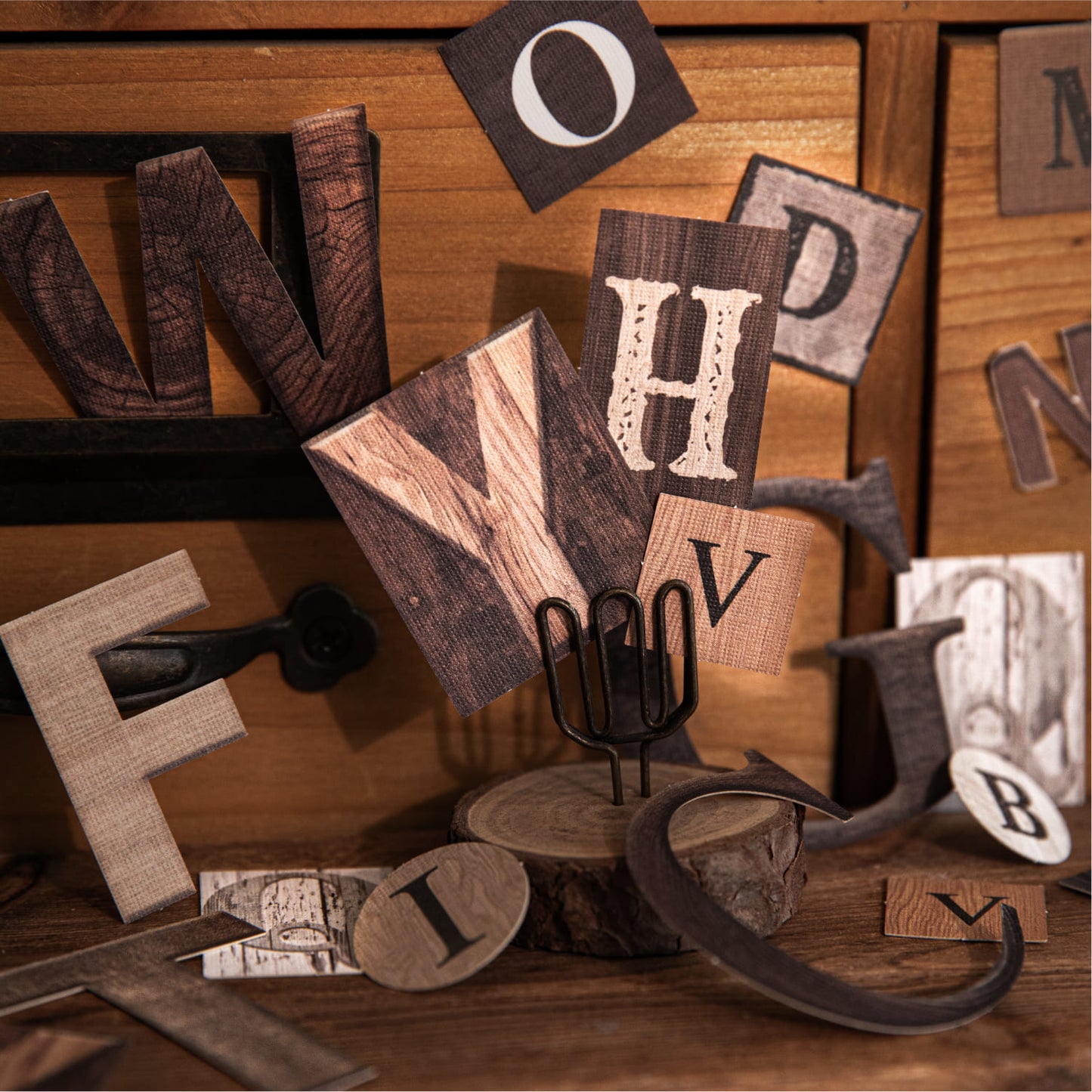 Vintage Alphabet Sticker Pack