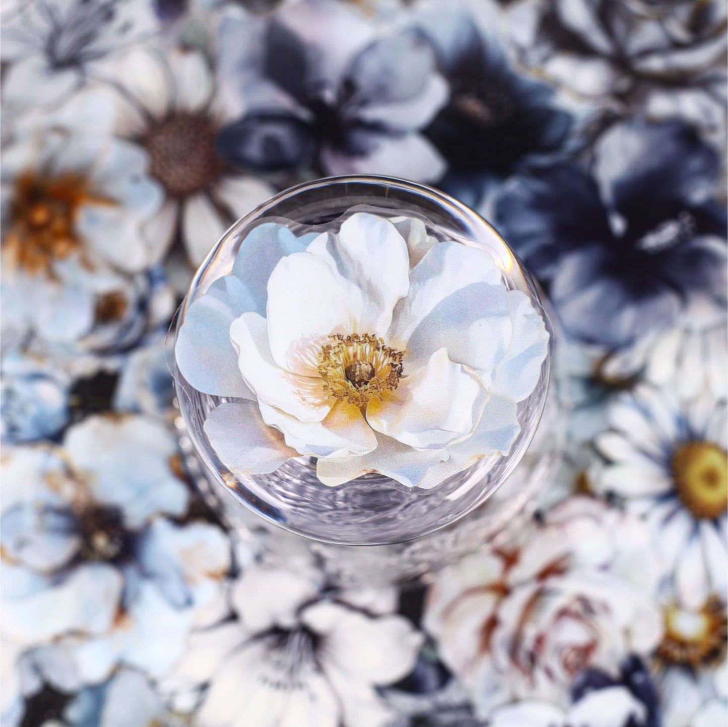 White Floral Stickers