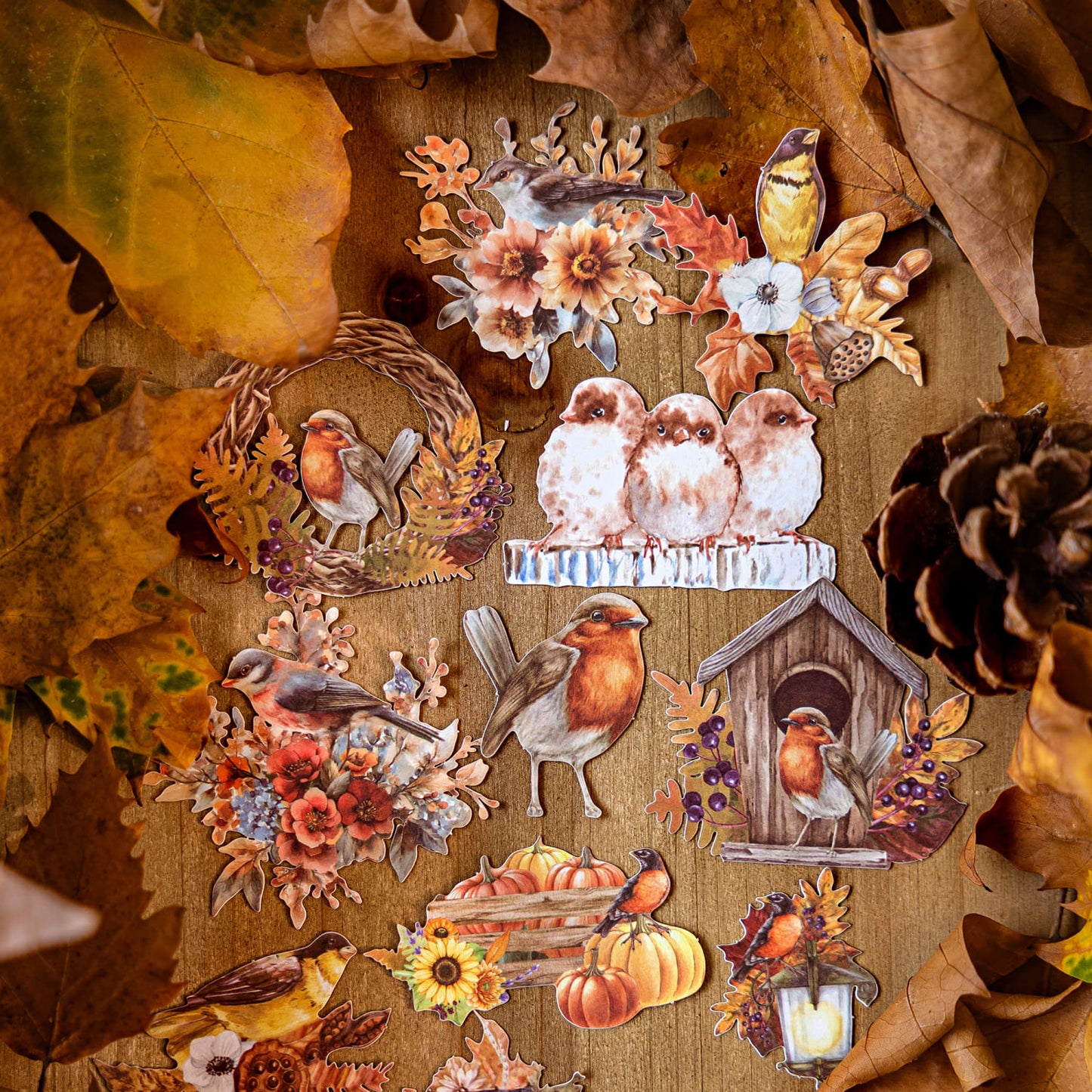 Autumn Theme Hard Card Stickers