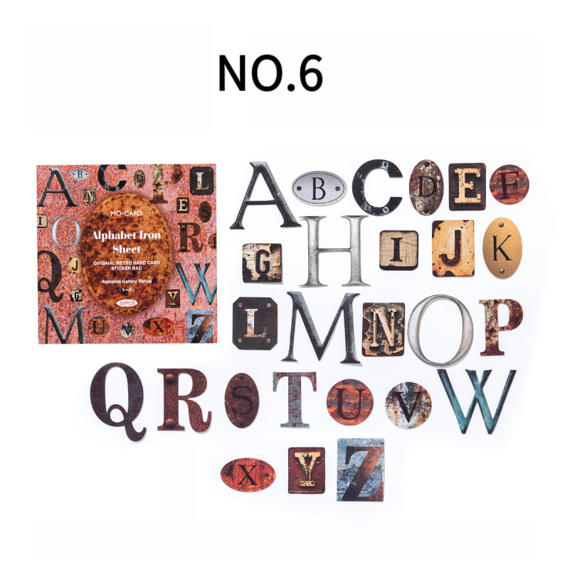 Vintage Alphabet Sticker Pack