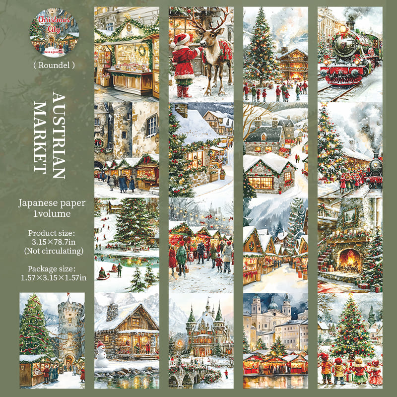 Christmas City Theme Washi Tape