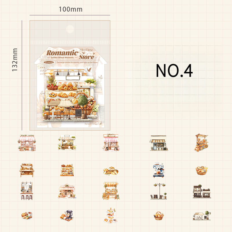 20PCS Romantic Shop Series Stickers