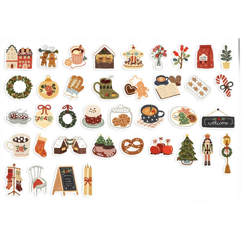 Cartoon Christmas Elements Stickers