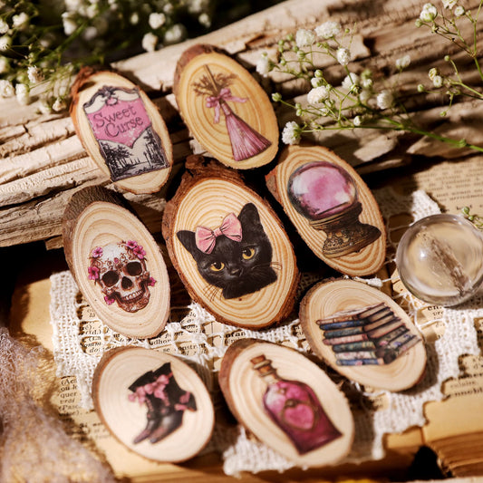 3PCS Pink Halloween Transfer Stickers