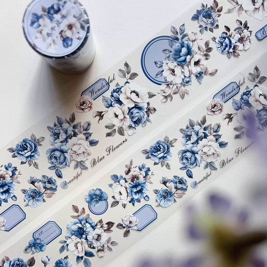 Blue Floral PET Tape