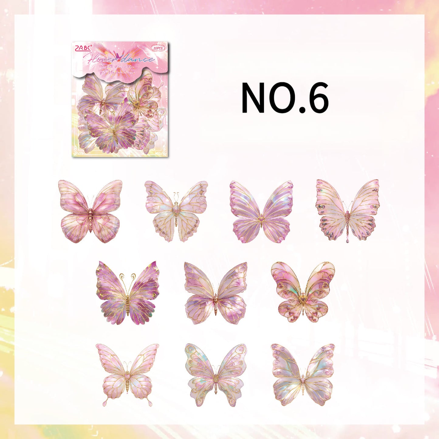 Butterfly PET Stickers