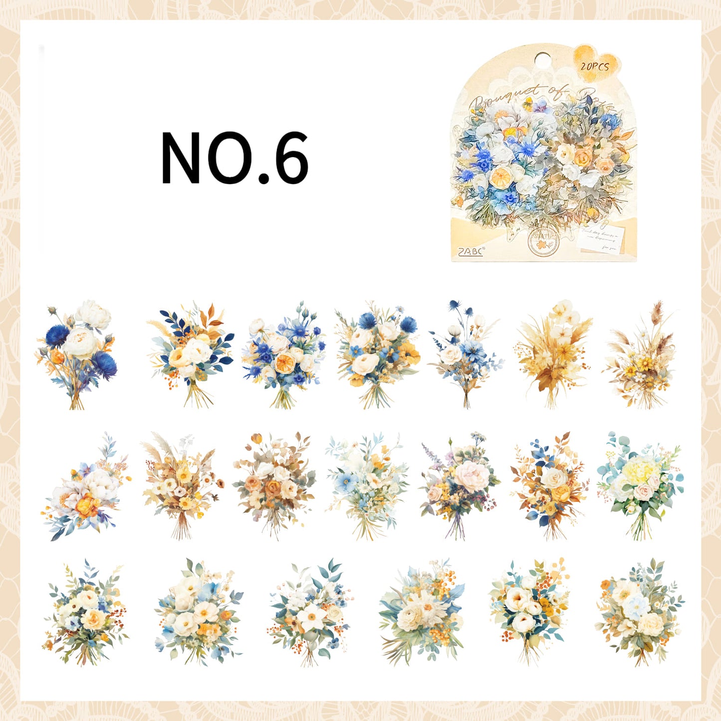 Bouquet PET Stickers
