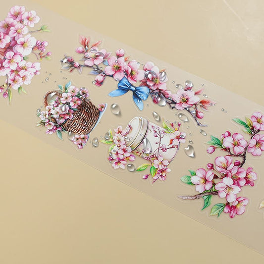 4PCS Cherry Blossom Series PET/Washi Tape