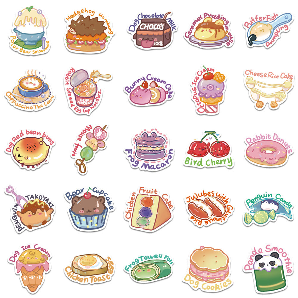 50PCS Dessert & Food Series Stickers
