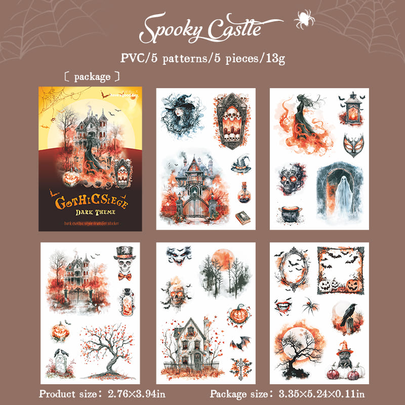Gothic Series Transfer Stickers