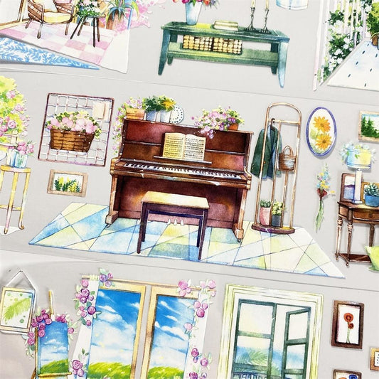 Floral Home PET Tape (One Cycle)