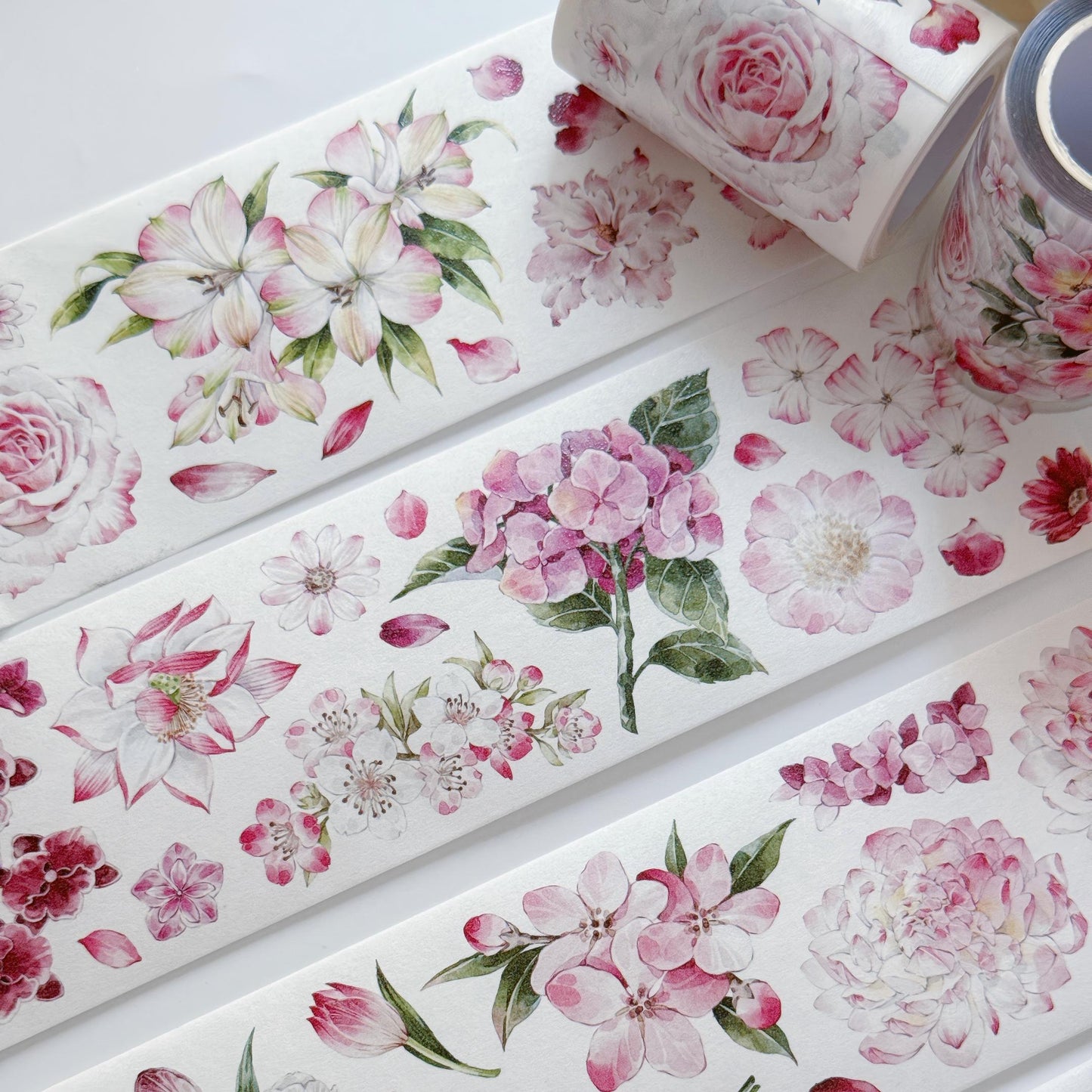 Pink Floral PET /Washi Tape