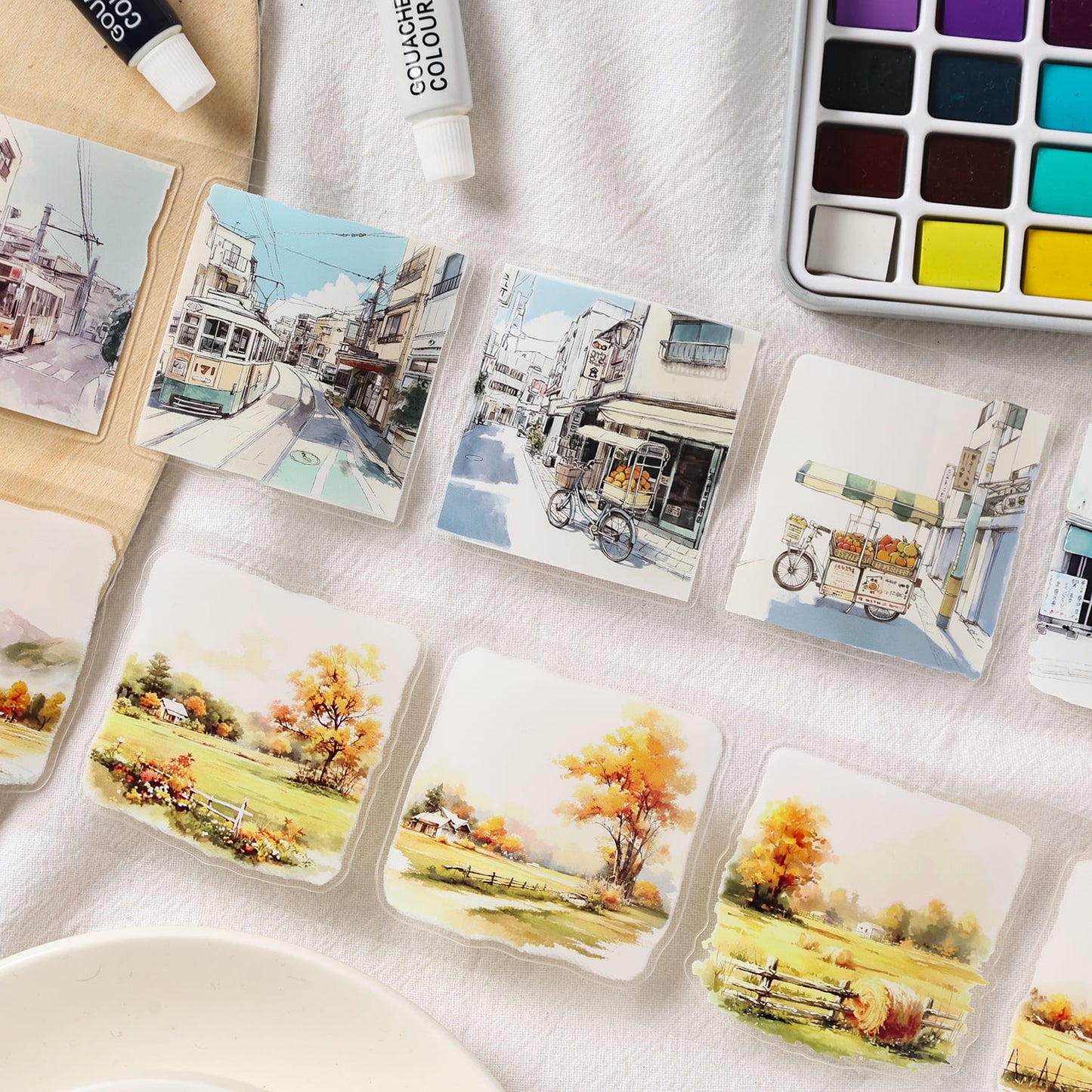 Seasonal journaling and scrapbooking supplies – scenic PET tape collection