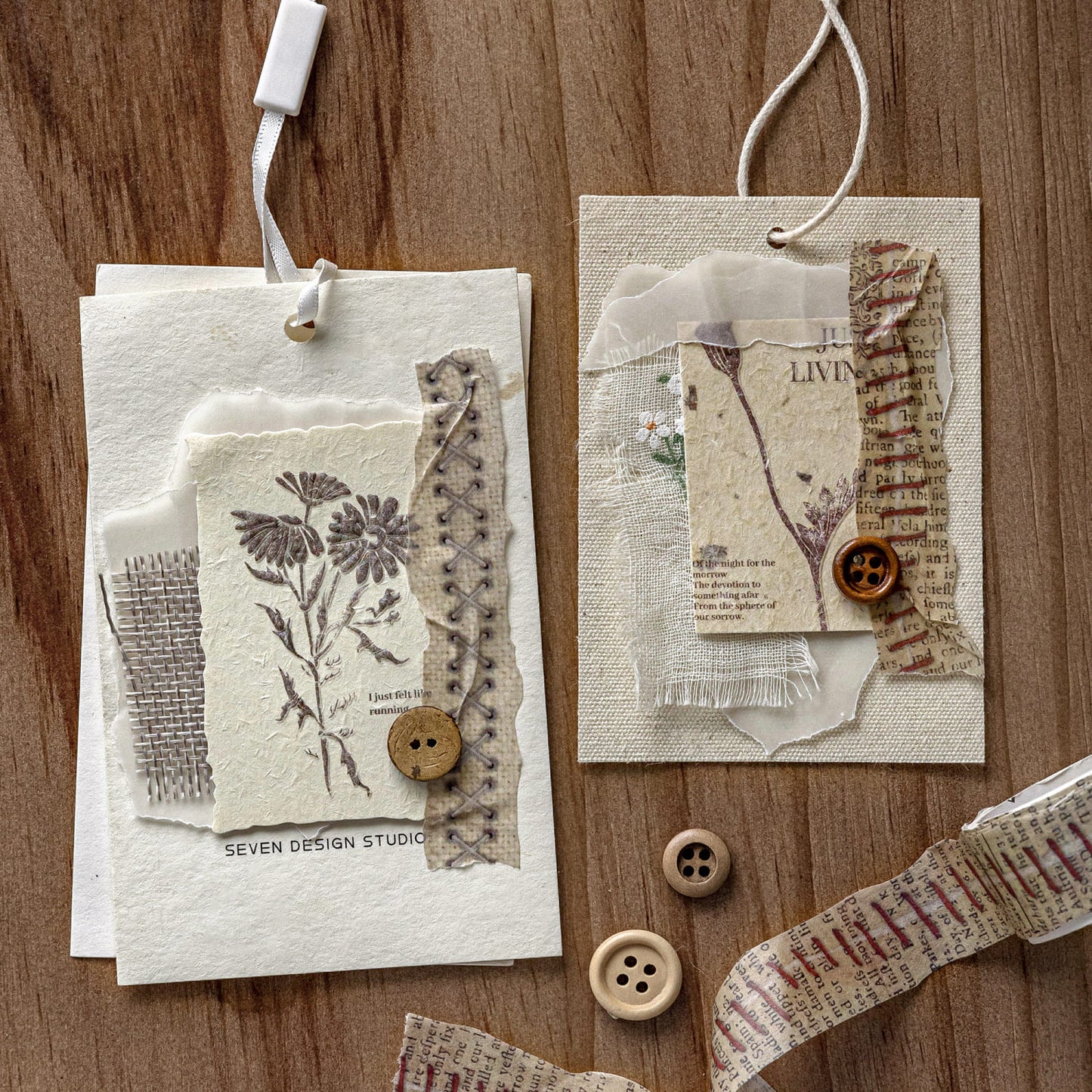 Vintage Torn Washi Tape Set