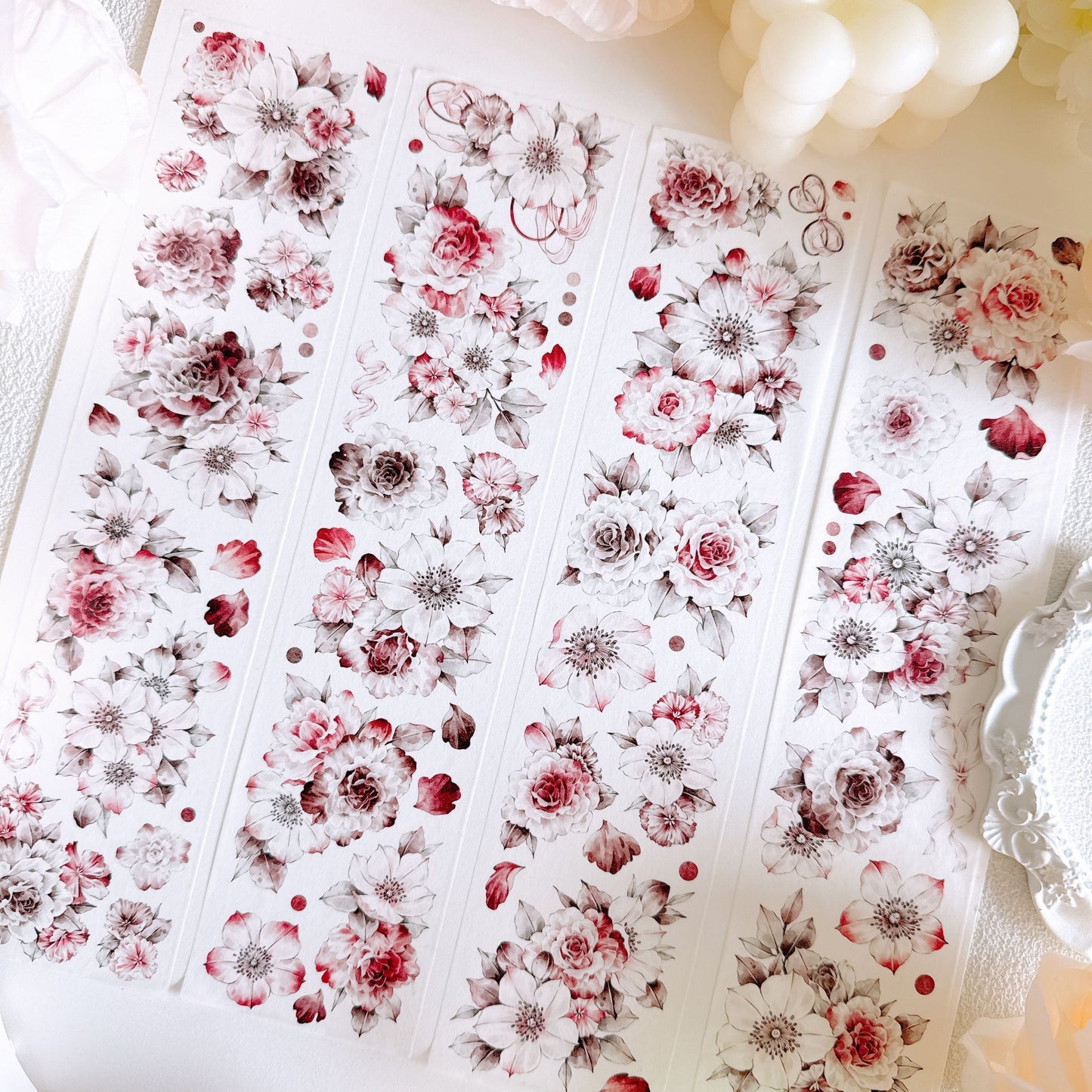 6cm*5m Vintage Flowers Tape