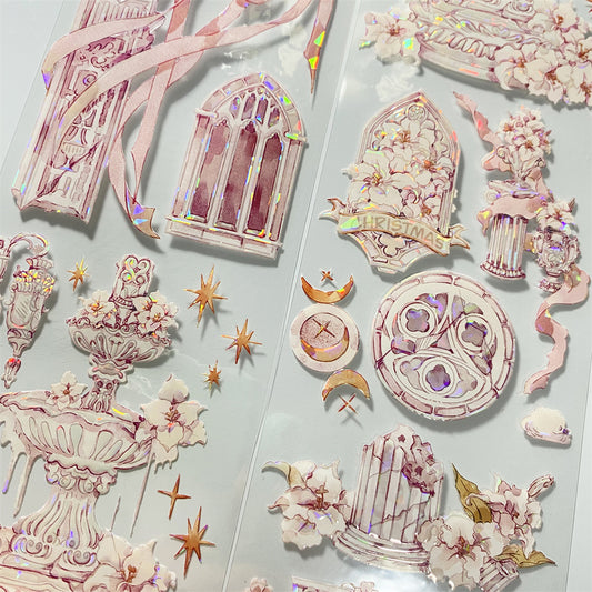 7cm*100cm Pink Castle