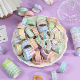60PCS Plaid Pattern Washi Tape Set