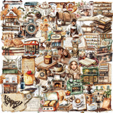 50PCS Vintage Coffee Sticker Pack