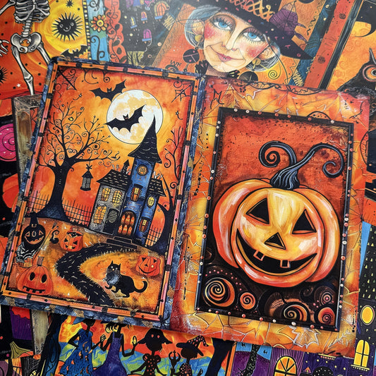 Magic Halloween Theme Scrapbook Paper