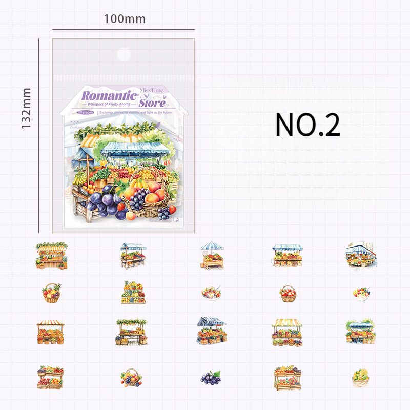 20PCS Romantic Shop Series Stickers