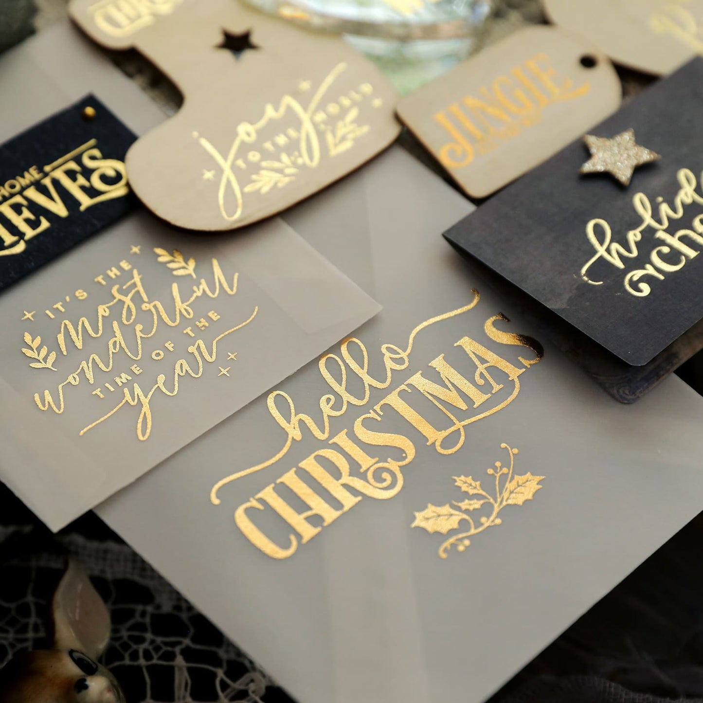 Christmas Themed Foil Transfer Stickers