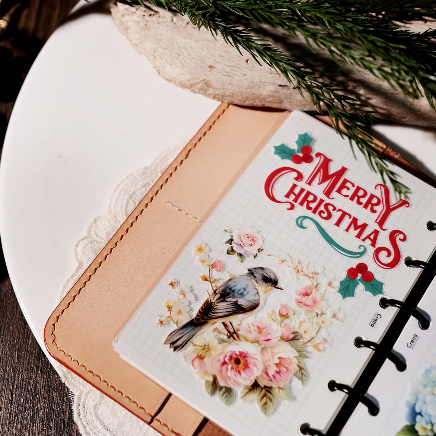 2PCS Christmas Phrase Transfer Stickers