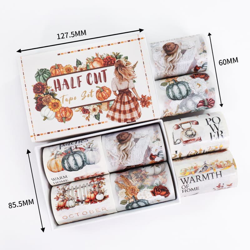 4PCS Autumn Series PET/Washi Tape-1