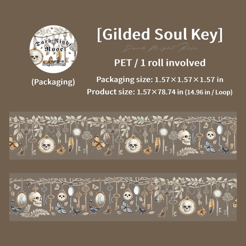 Gothic Theme PET Die-Cut Tape