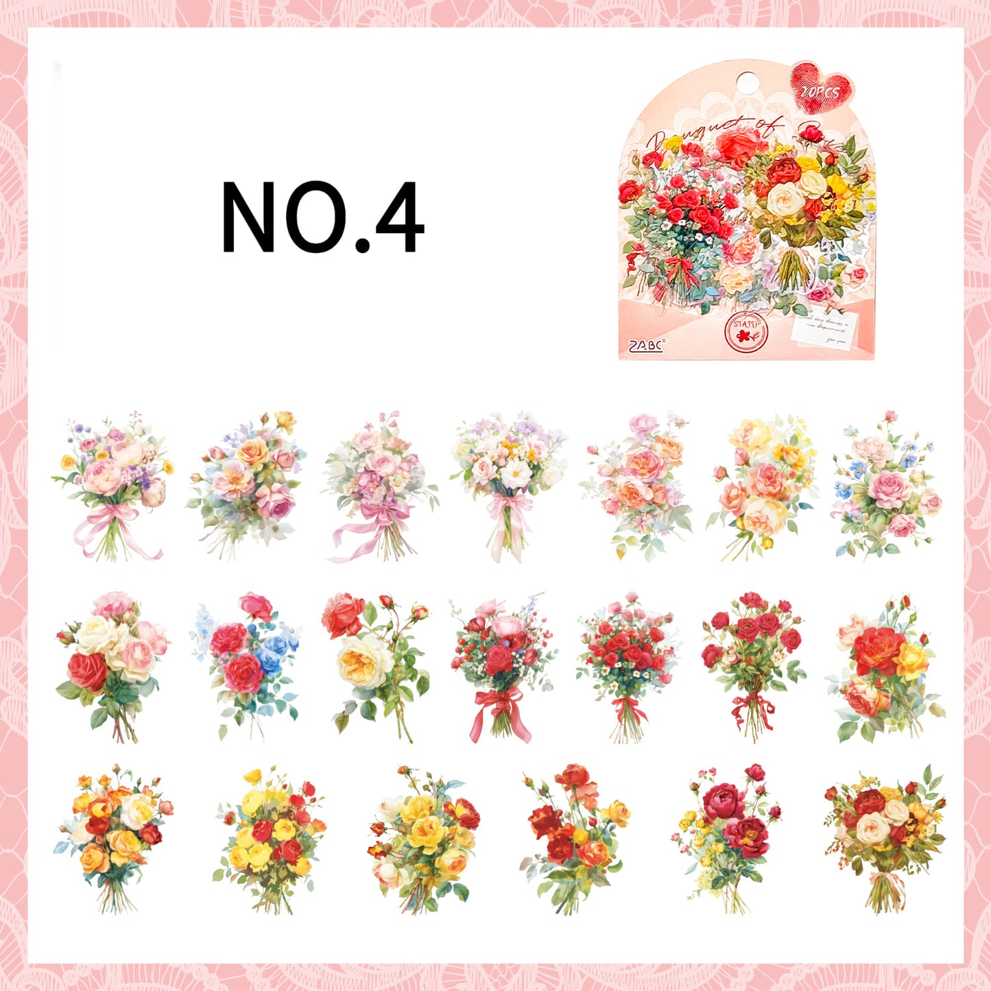 Bouquet PET Stickers