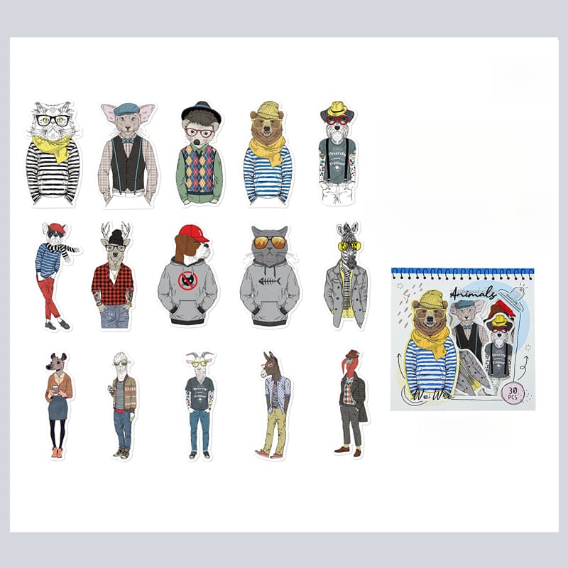 Anthropomorphic Animal Stickers