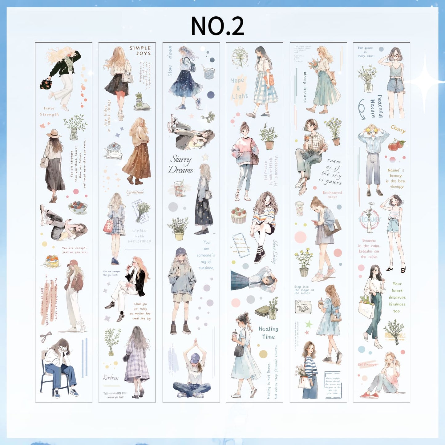 Die-Cut Character PET Tape Set