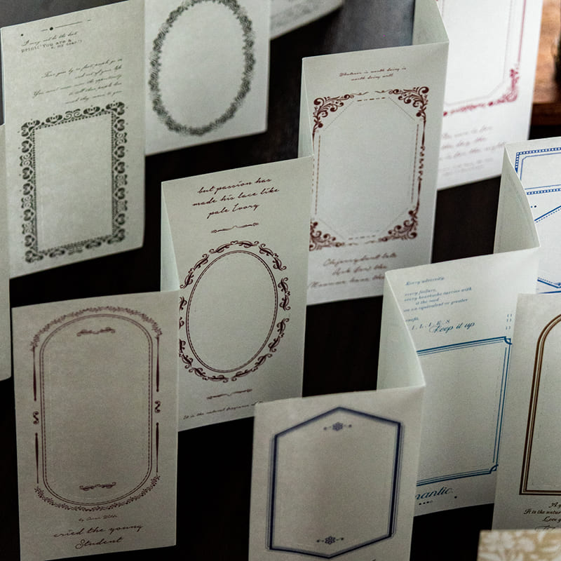 Floral Border Tear-off Sticky Note Pad
