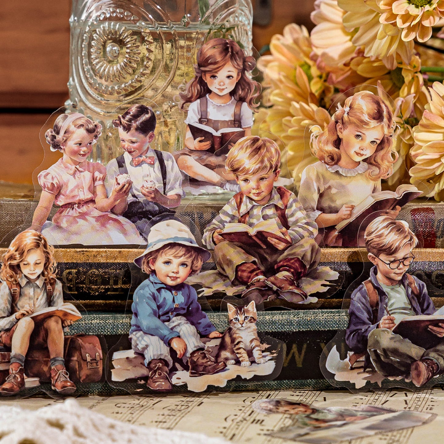 Vintage Kids Sticker Pack