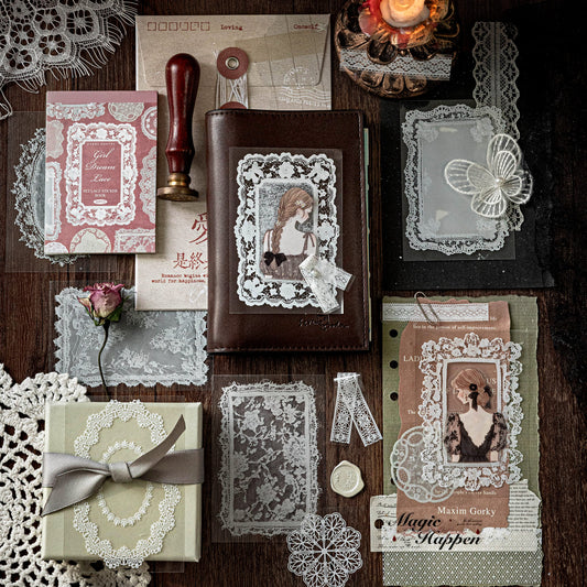 PET Lace Sticker Book
