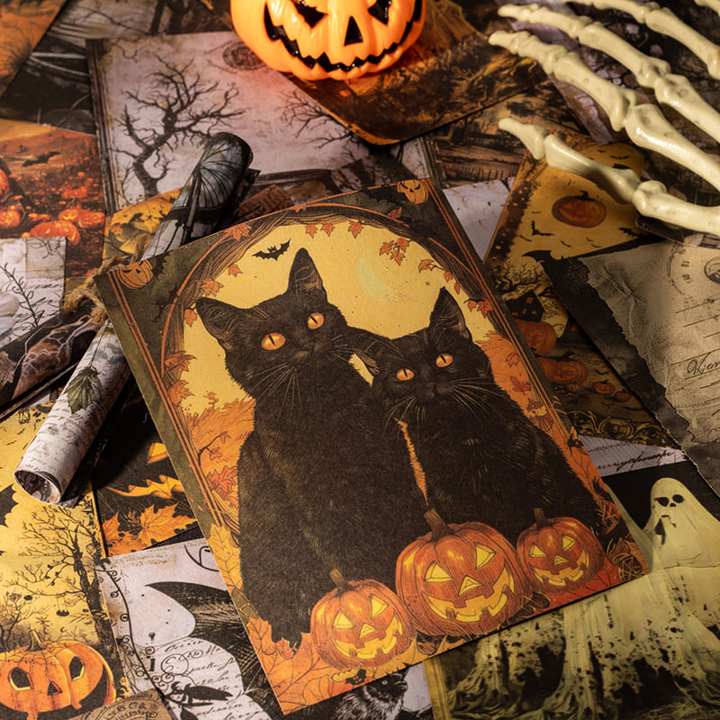 Ghostly Theme Scrapbook Paper